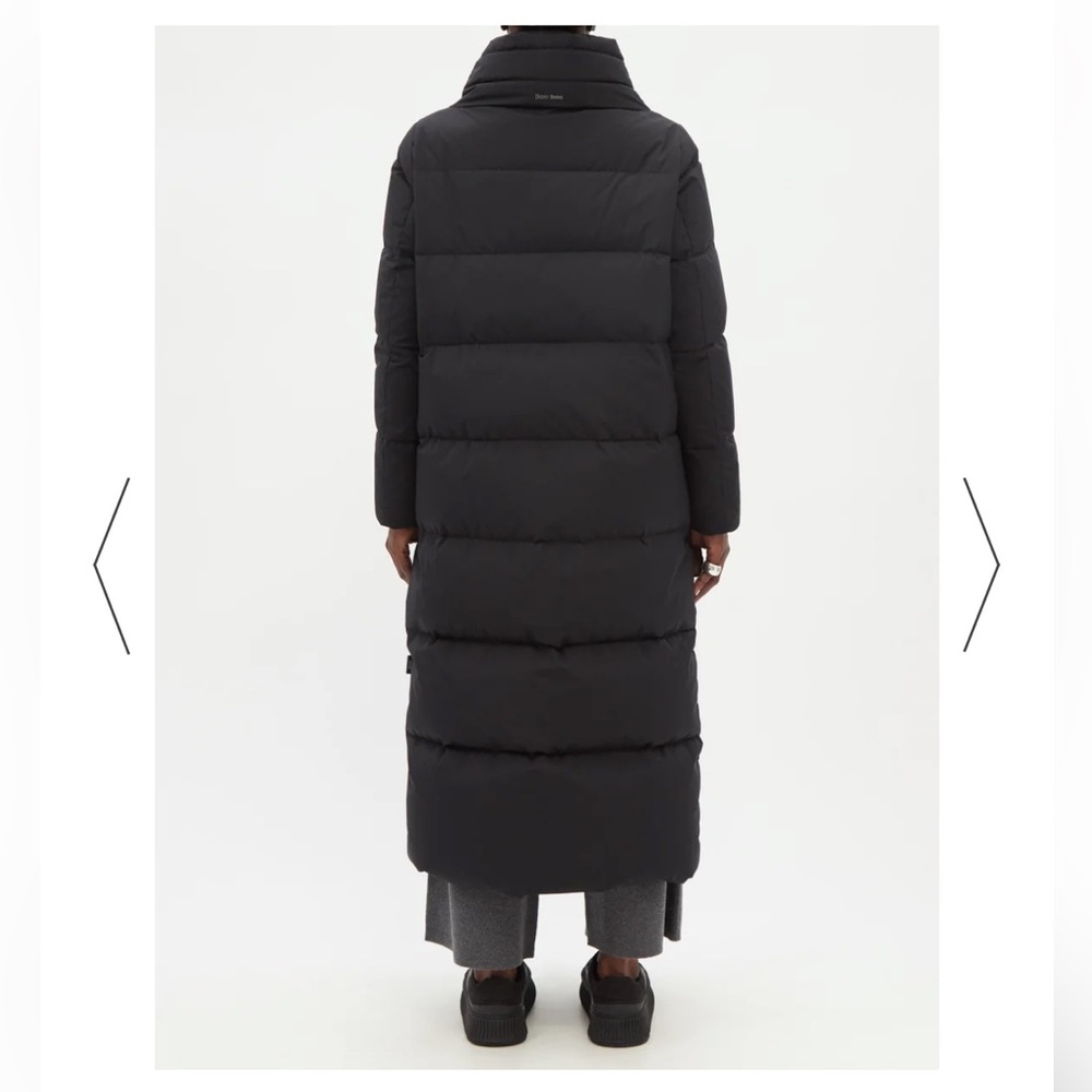Herno Long Black Quilted Puffer Coat - Picture 4 of 15